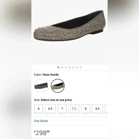 Stuart Weitzman Nubeads Haze Suede Flat - Picture 1 of 7